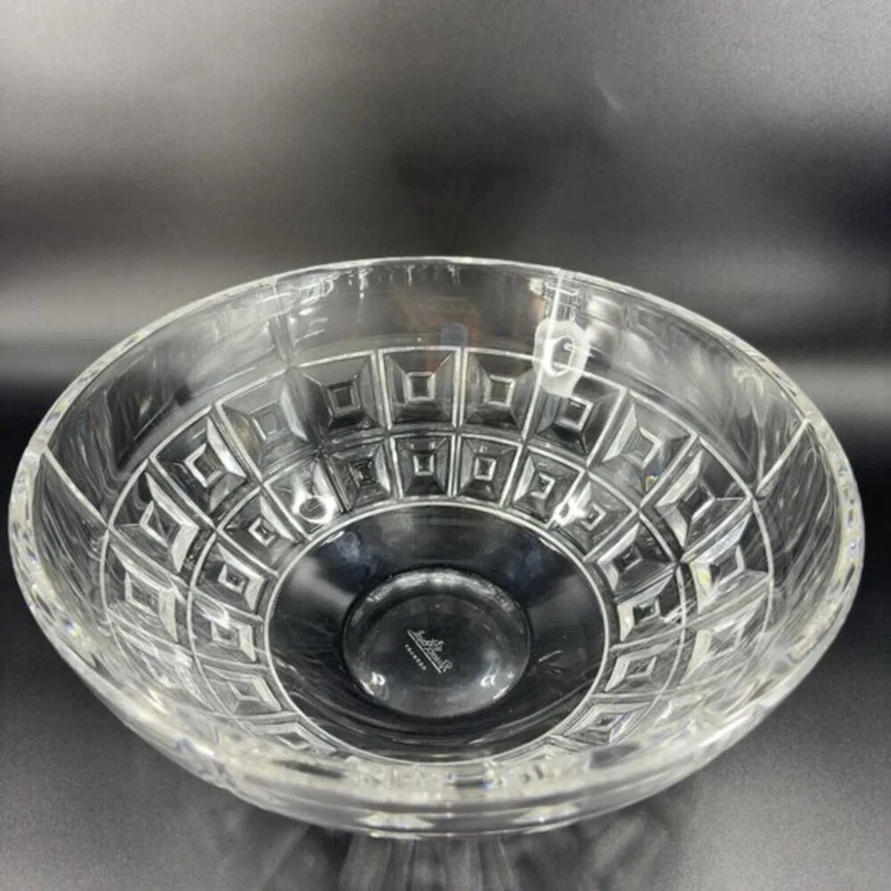 Rosenthal Clear Crystal Glass Domus‎ Pattern Large Round Heavy Made In Germany